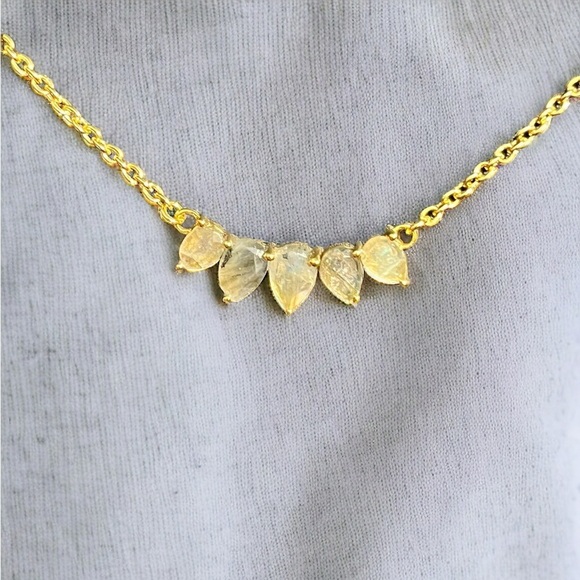 Labradorite Gold Necklace - Picture 2 of 4
